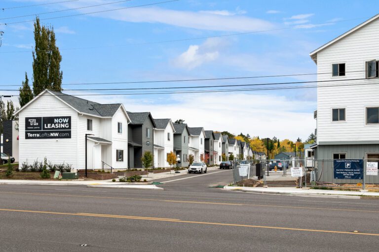 Terra Lofts frontage along the street